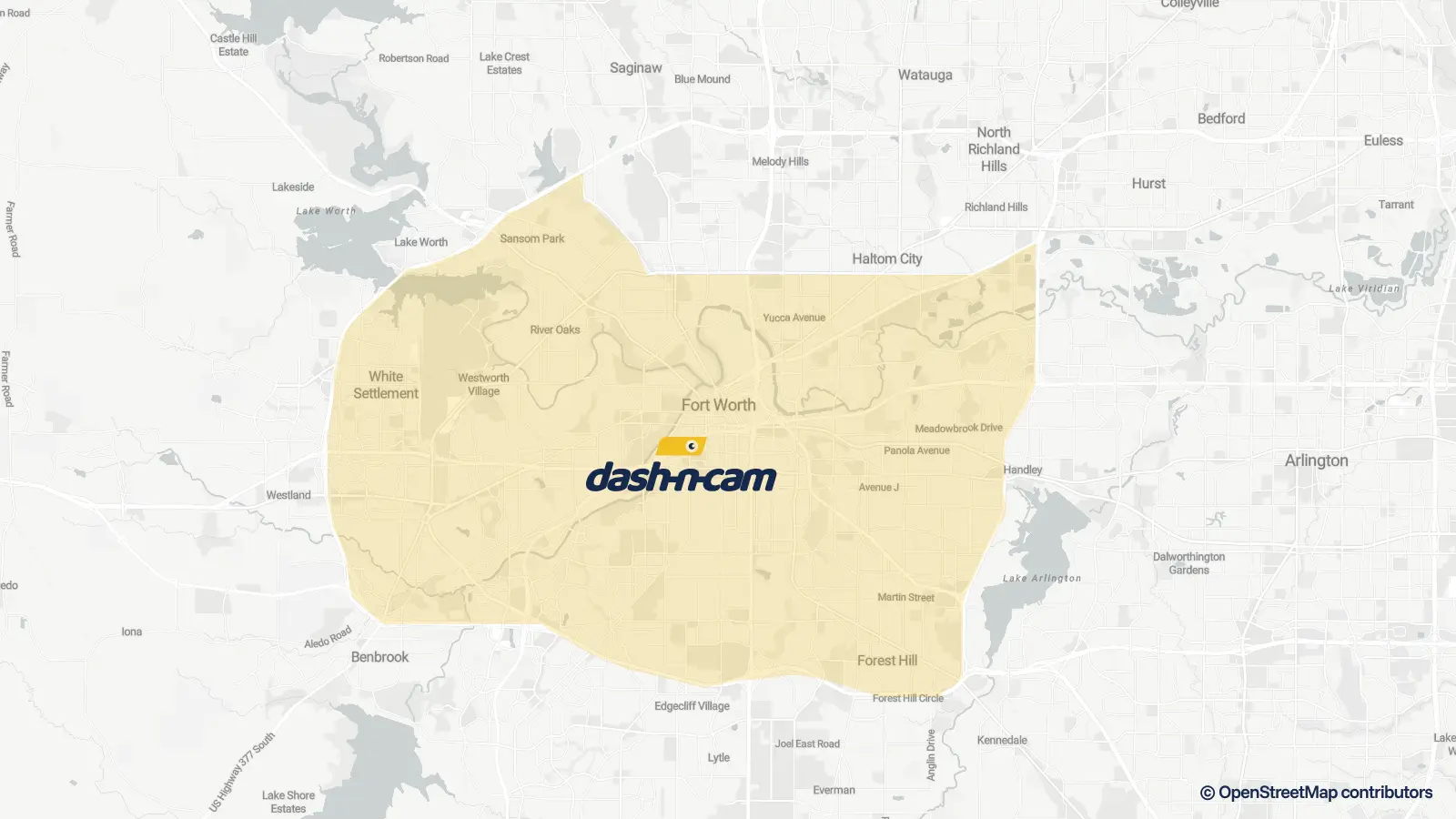 Image of Dash-N-Cam Fort Worth service area